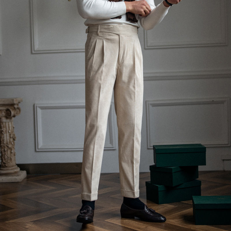 Wide-Leg Drape Trousers