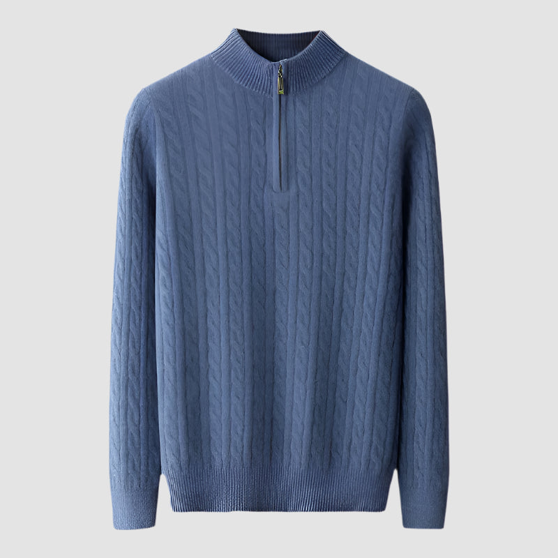 Pure Cashmere Sweater High Collar