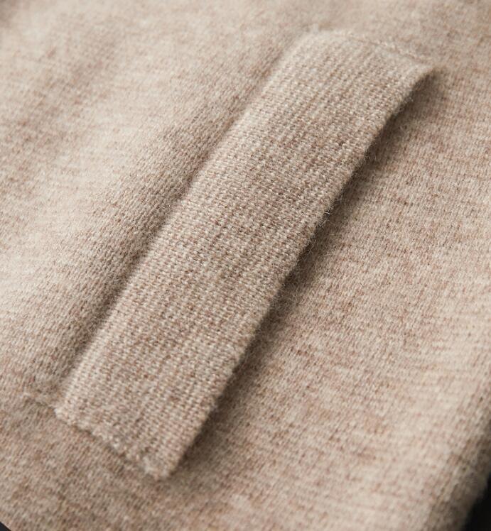 Woolen Cashmere Lapel Collar Cardigan