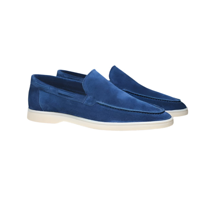 Valorique's Dark Blue Slip-on Suede Loafer