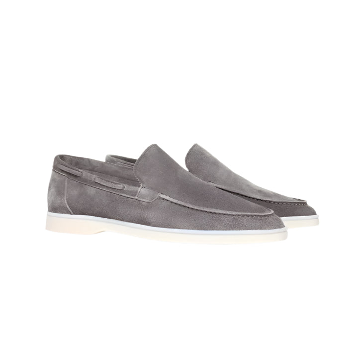 Valorique's Light Grey Slip-on Suede Loafer