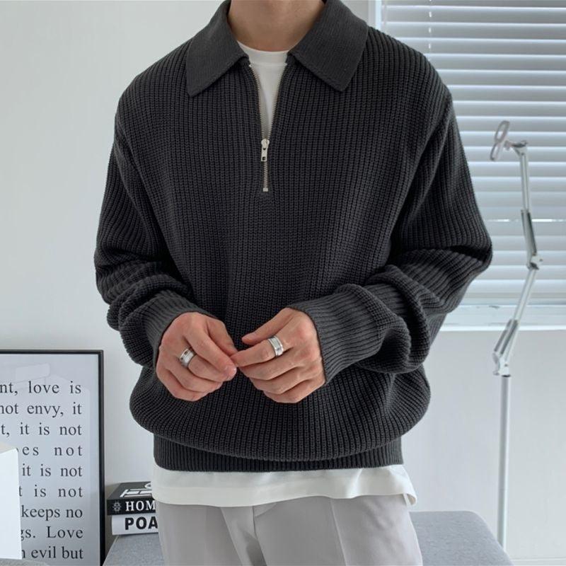 Long Sleeve Collar Sweater