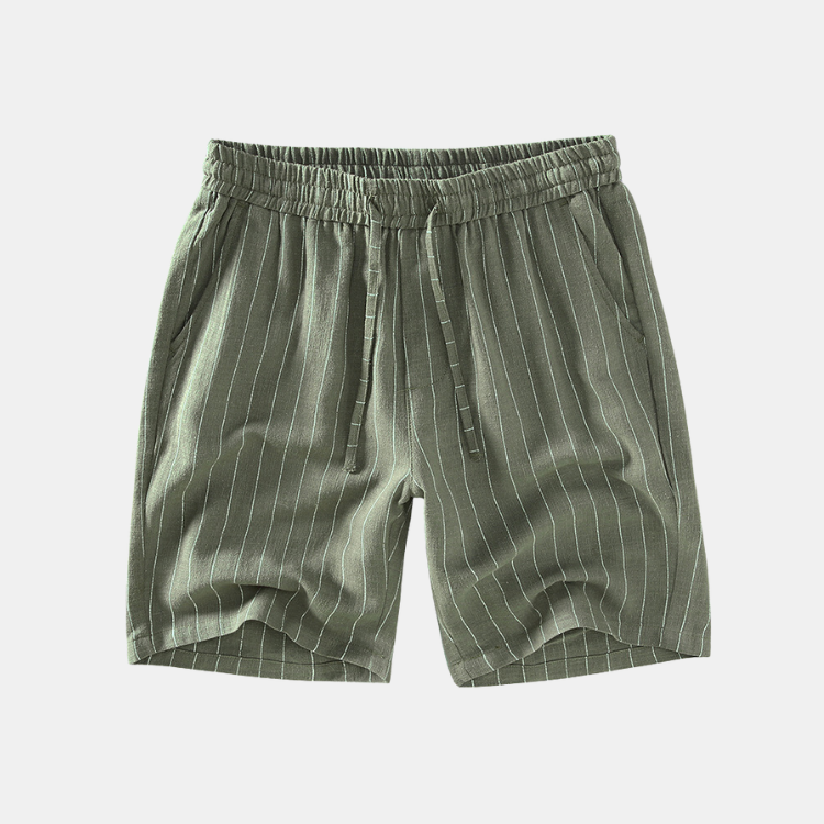 Summer Striped Linen Shorts