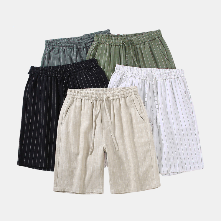 Summer Striped Linen Shorts