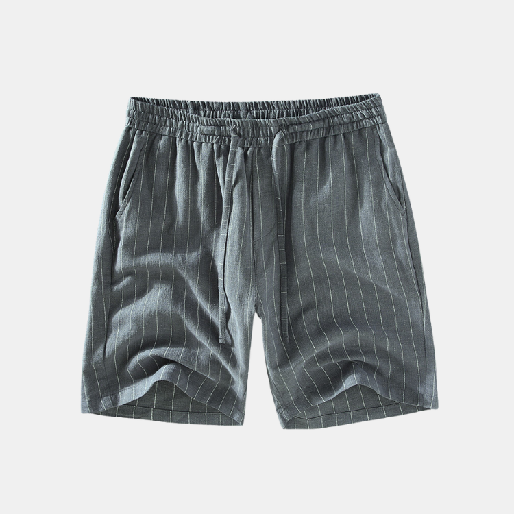 Summer Striped Linen Shorts