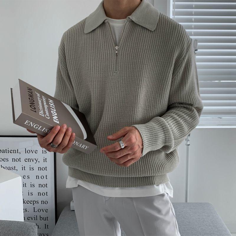 Long Sleeve Collar Sweater