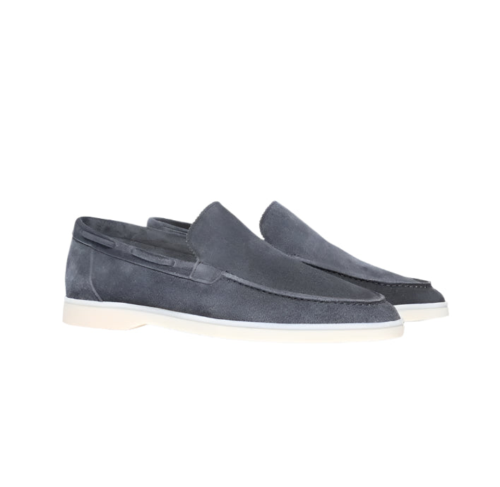 Valorique's Dark Grey Slip-on Suede Loafer