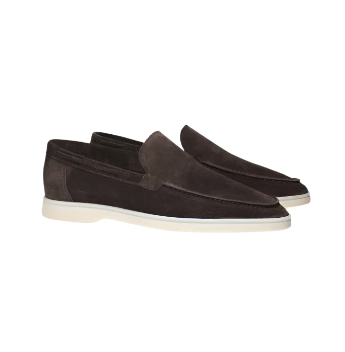 Valorique's Coffee Slip-on Suede Loafer