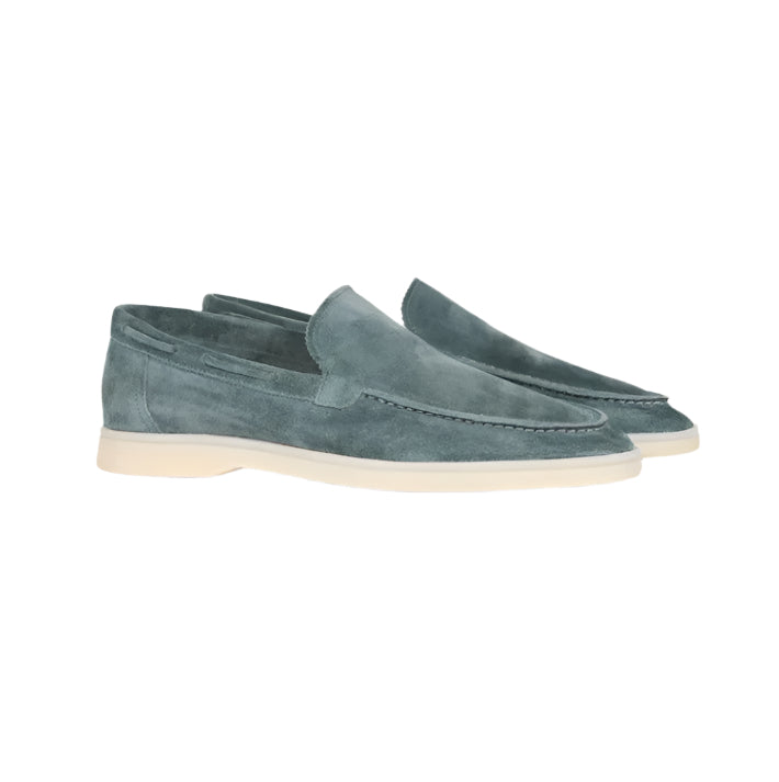 Valorique's Sea Blue Slip-on Suede Loafer