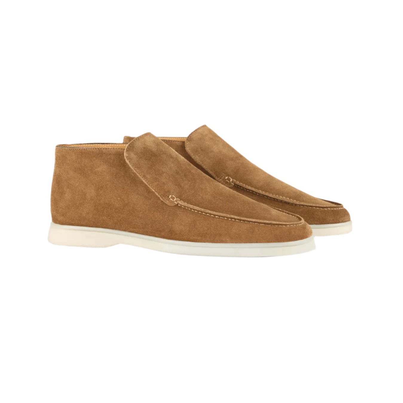 Valorique's Yellow Brown High Suede Loafer