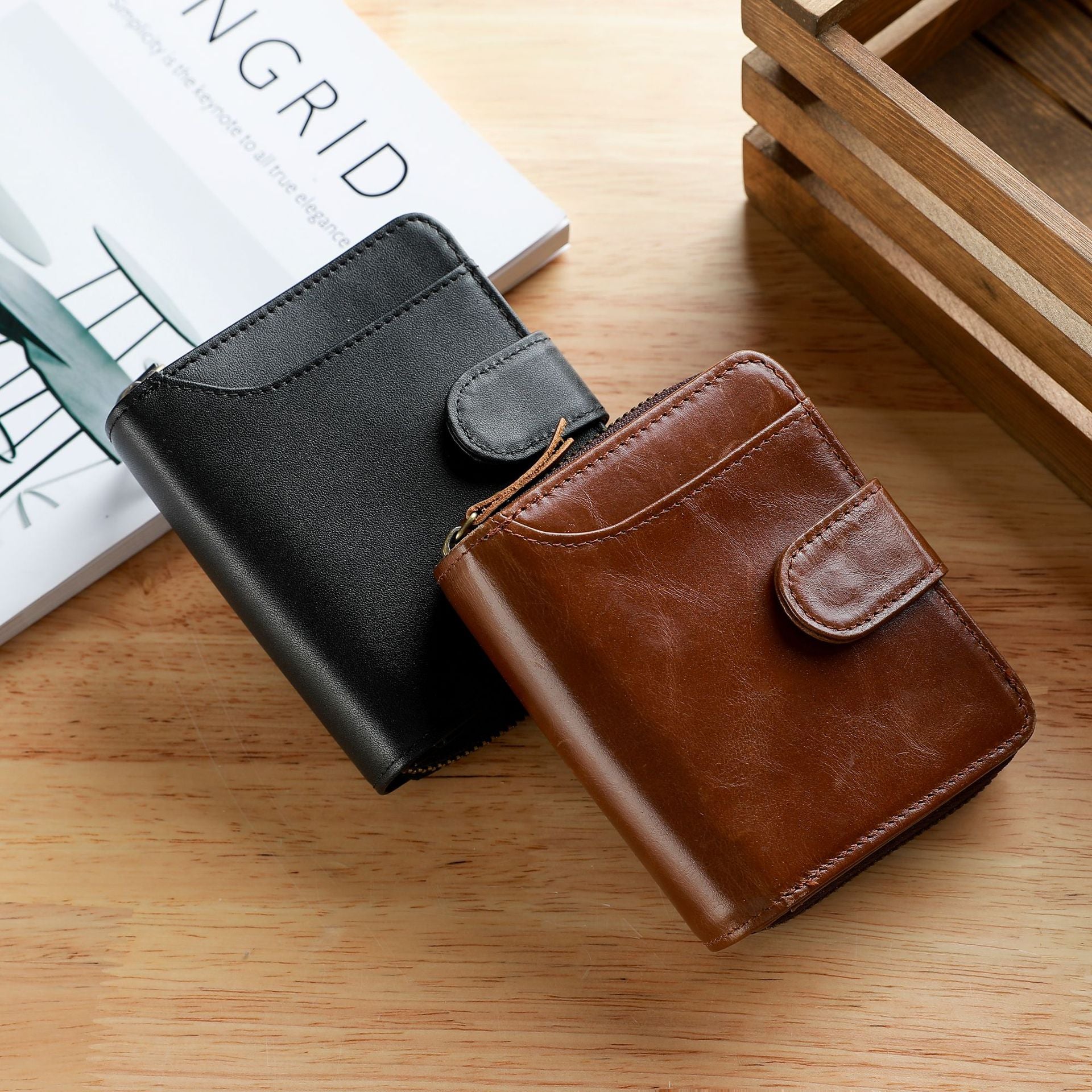 Leather Short Wallet