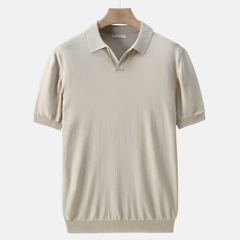 Solid Short Sleeved Polo Shirt